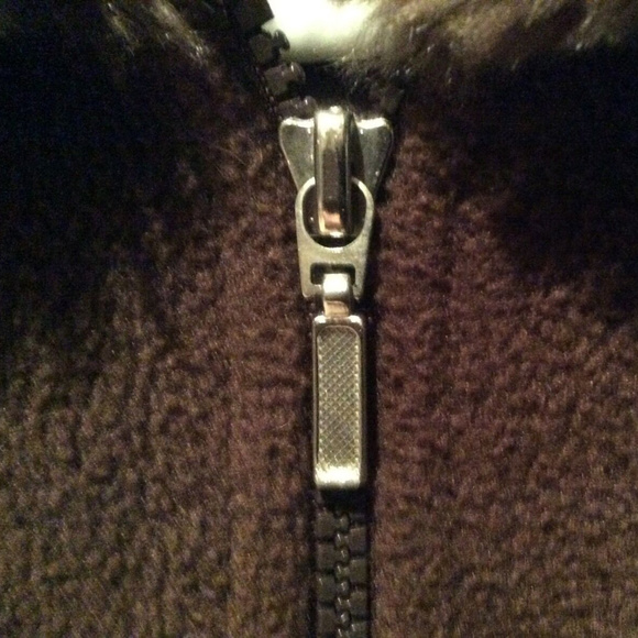 SOLD-Kim Rogers M Brown Full Zip Fleece Jacket - Picture 6 of 8